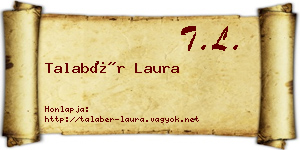 Talabér Laura névjegykártya