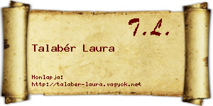 Talabér Laura névjegykártya